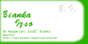 bianka izso business card